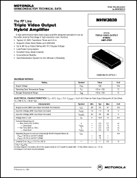 MHW3828 datasheet: Triple video output hybrid amplifier MHW3828