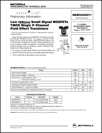MGSF3455XT1 datasheet: Low rDS(on) small-signal MOSFET tmos single N-channel field effect transistor MGSF3455XT1