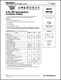 MCT2E datasheet: 60pin DIP optoisolator transistor output MCT2E