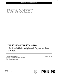 74ABTH16260DGG datasheet: 12-bit to 24-bit multiplexed D-type latches (3-State) 74ABTH16260DGG