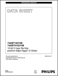74ABT16374BDL datasheet: 16-bit D-type flip-flop; positive-edge trigger (3-State) 74ABT16374BDL