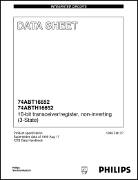 74ABT16652DL datasheet: 16-bit transceiver/register, non-inverting (3-State) 74ABT16652DL