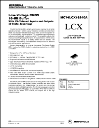 MC74LCX16240ADT datasheet: Low-voltage CMOS 16-bit buffer MC74LCX16240ADT