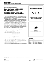 MC74VCX16245DT datasheet: Low-voltage 1,8/2,5/3,3V 16-bit transceiver MC74VCX16245DT