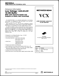 MC74VCX16244DT datasheet: Low-voltage 1,8/2,5/3,3V 16-bit buffer MC74VCX16244DT