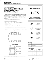 MC74LCX810DT datasheet: Low-voltage CMOS quad 2-input XNOR gate MC74LCX810DT