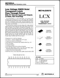 MC74LCX573DW datasheet: Low-voltage CMOS octal  transparent latch MC74LCX573DW