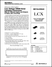 MC74LCX543DW datasheet: Low-voltage CMOS octal latching transceiver MC74LCX543DW