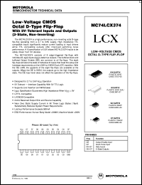 MC74LCX374DW datasheet: Low-voltage CMOS octal D type flip-flop MC74LCX374DW