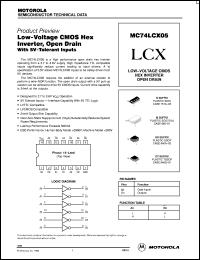 MC74LCX05D datasheet: Low-voltage CMOS hex inverter MC74LCX05D