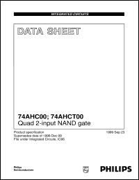 74AHC00D datasheet: Quad 2-input NAND gate 74AHC00D