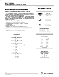 MC74HCU04ADT datasheet: Hex unbuffered inverter MC74HCU04ADT