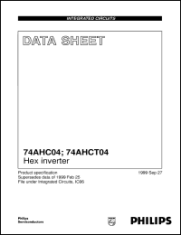 74AHC04D datasheet: Hex inverter 74AHC04D