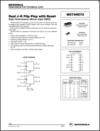 MC74HC73D datasheet: Dual J-K flip-flop with reset MC74HC73D