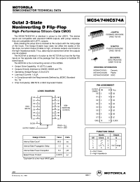 MC74HC574AN datasheet: Octal 3-state noninverting D flip-flop MC74HC574AN