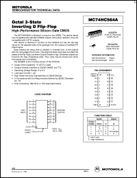 MC74HC564AN datasheet: Octal 3-state inverting D flip-flop MC74HC564AN