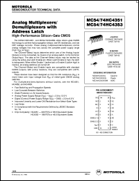 MC54HC4351J datasheet: Analog multiplexer/demultiplexer MC54HC4351J