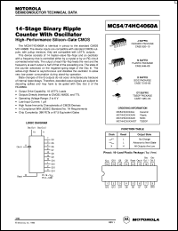 MC74HC4060AD datasheet: 14-stage binary ripple counter with oscillator MC74HC4060AD