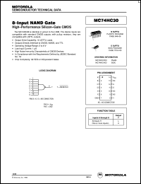 MC74HC30D datasheet: 8-input NAND gate MC74HC30D