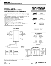 MC74HC160AN datasheet: Presettable counter MC74HC160AN