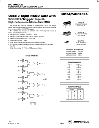 MC74HC132AN datasheet: Quad 2-input NAND gate MC74HC132AN