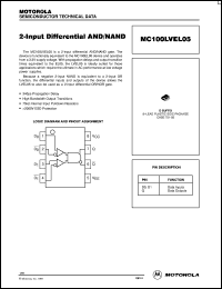 MC100LVEL05 datasheet: 4-input differential AND/NAND MC100LVEL05