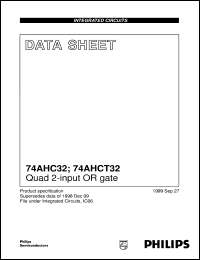 74AHC32D datasheet: Quad 2-input OR gate 74AHC32D