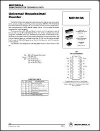 MC10136P datasheet: Universal hexadecimal counter MC10136P