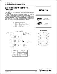 MC10170L datasheet: 9+2-bit parity generator/checker MC10170L