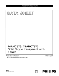 74AHC573 datasheet: Octal D-type transparent latch; 3-state 74AHC573