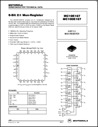 MC100E167FN datasheet: 6-bit 2:1 mux-register MC100E167FN