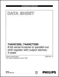 74AHCT595 datasheet: 8-bit serial-in/serial or parallel-out shift register with output latches; 3-state 74AHCT595