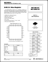 MC10E167FN datasheet: 6-bit 2:1 mux-register MC10E167FN