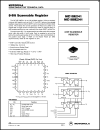 MC100E241FN datasheet: 8-bit scannable register MC100E241FN