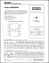 MC100EL04D datasheet: 2-input AND/HAND MC100EL04D