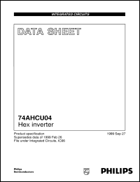 74AHCU04 datasheet: Hex inverter 74AHCU04
