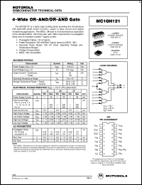 MC10H121P datasheet: 4-wide OR-AND gate MC10H121P