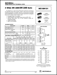 MC10H121L datasheet: 4-wide OR-AND gate MC10H121L