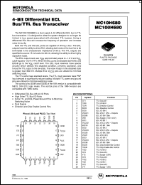 MC100H680FN datasheet: 4-bit differential ECL bus/TTL bus transceiver MC100H680FN