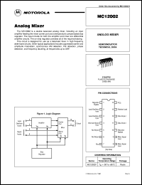 MC12002P datasheet: Analog mixer MC12002P