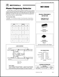 MC12040AP datasheet: Phase-frequency detector MC12040AP