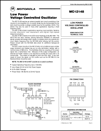 MC12148SD datasheet: Low power voltage controlled oscillator MC12148SD