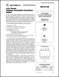 MC12149SD datasheet: Low power voltage controlled oscillator buffer MC12149SD