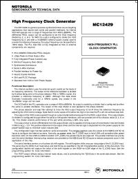 MC12429FN datasheet: High frequency clock generator MC12429FN
