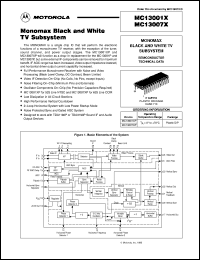 MC13007XP datasheet: Mnomax black and white TV subsystem MC13007XP