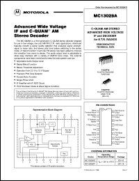 MC13028AP datasheet: Advanced wide voltage IF and C-QUAM AM stereo decoder MC13028AP