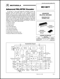 MC13077DW datasheet: Advanced PAL/NTSC encoder MC13077DW