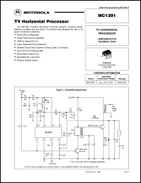 MC1391P datasheet: TV horizontal processor MC1391P