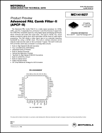 MC141627FT datasheet: Advanced PAL comb filter-II (APCF-II) MC141627FT