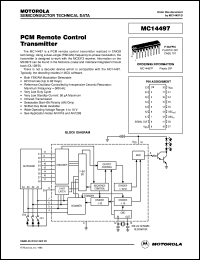 MC14497P datasheet: PCM remote control transmitter MC14497P